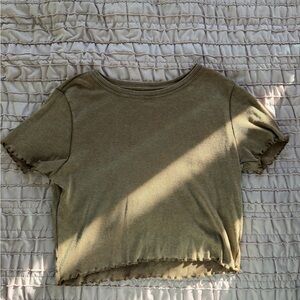 Aerie Olive Green Crop Top